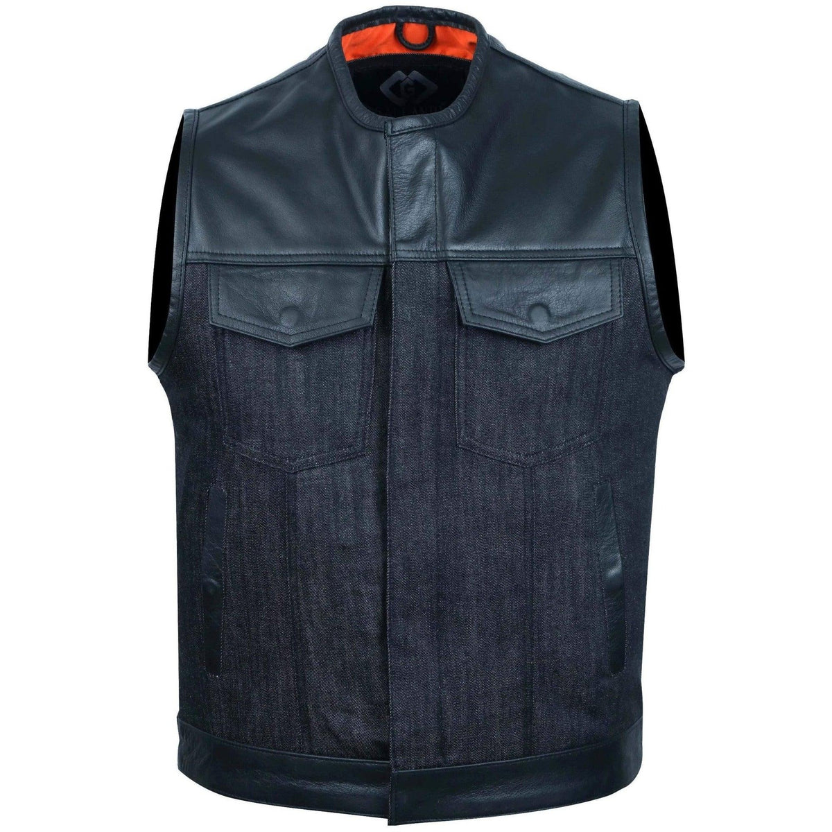 Biker Vest for Men in Leather, Denim and Camo Styles