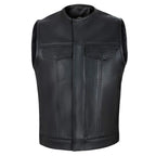Biker Vest for Men in Leather, Denim and Camo Styles