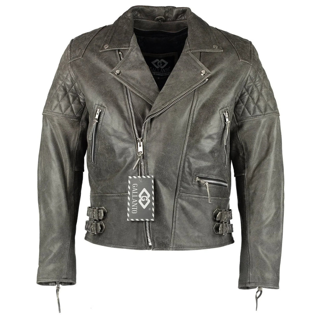 Bike Riding Jackets with Crossed Padded Biker Style