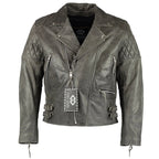 Bike Riding Jackets with Crossed Padded Biker Style