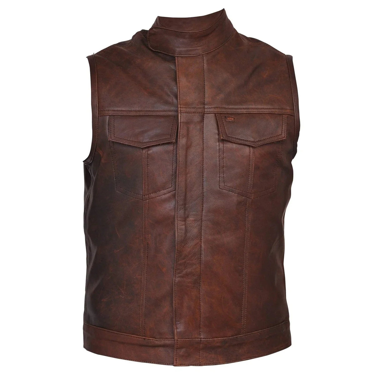Biker Vest for Men in Leather, Denim and Camo Styles