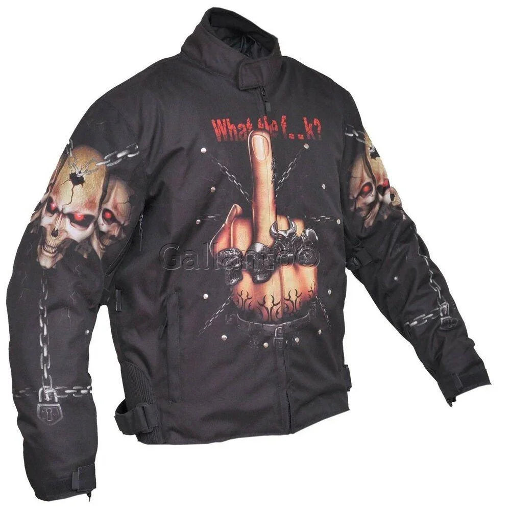 Skull Design Premium Cordura Motorbike Jackets for Men