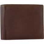 Slim RFID Protected Cowhide Leather Billfold Wallet Mens
