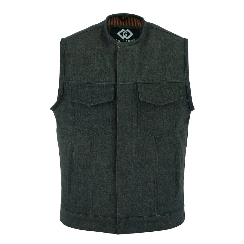 Biker Vest for Men in Leather, Denim and Camo Styles