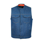 Biker Vest for Men in Leather, Denim and Camo Styles