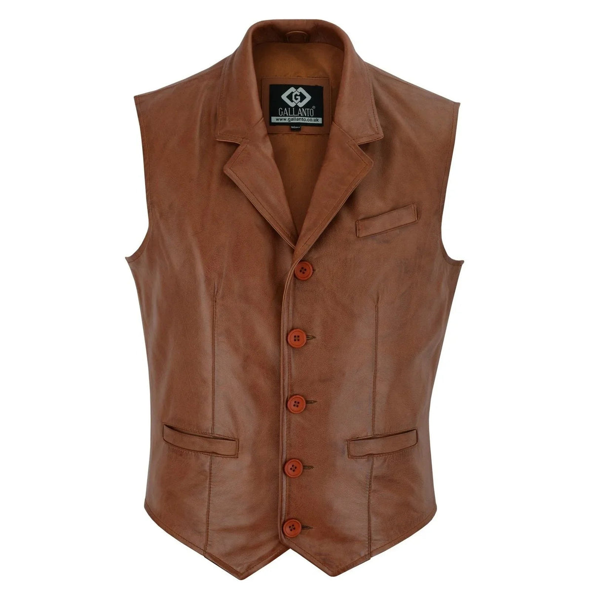 Leather Mens Dress Vest in Sheepskin and Goat Suede