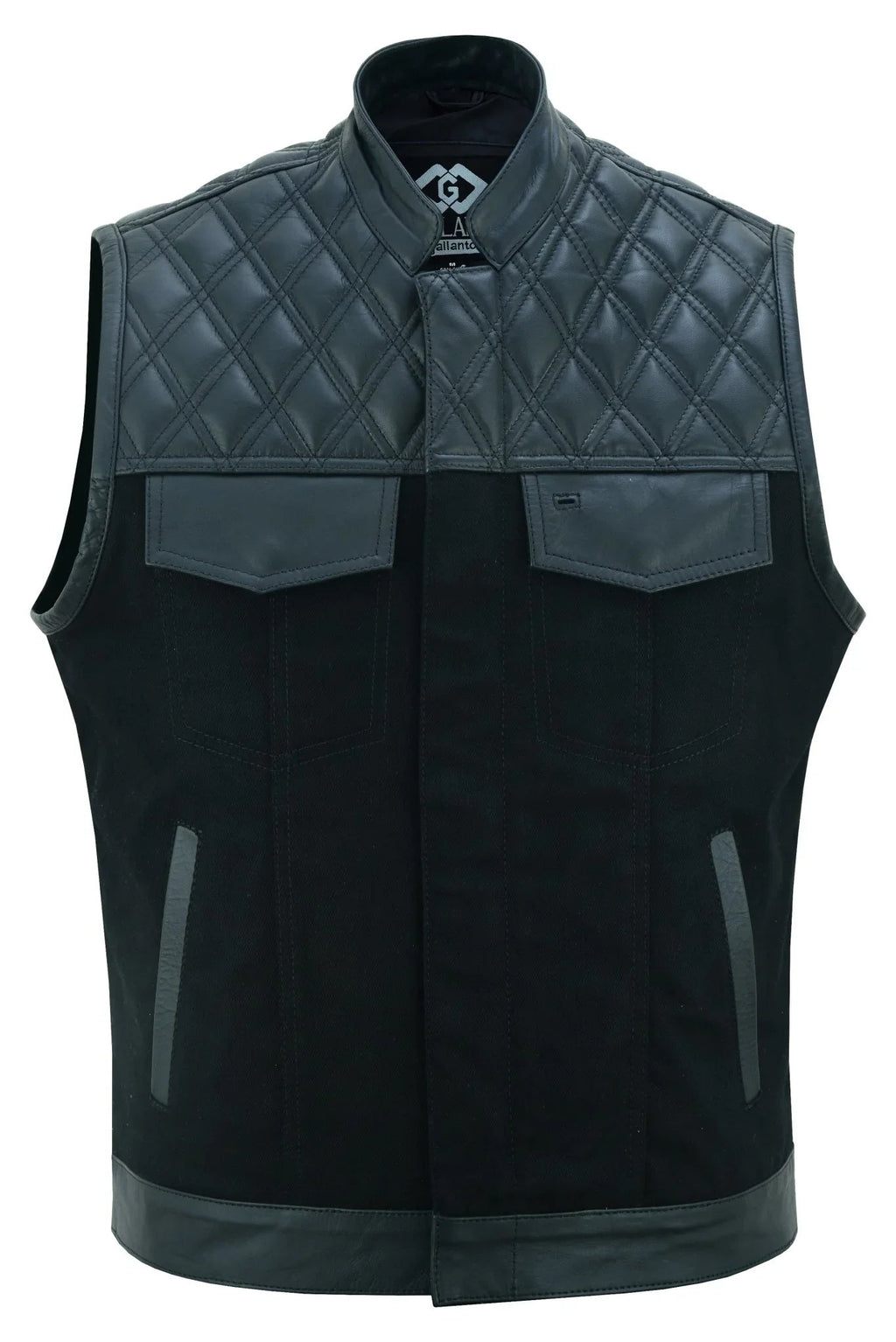 Biker Vest for Men in Leather, Denim and Camo Styles