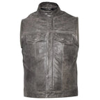Biker Vest for Men in Leather, Denim and Camo Styles