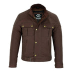 Wax Cotton Jackets for Men Vintage Motorcycle Biker Jacket