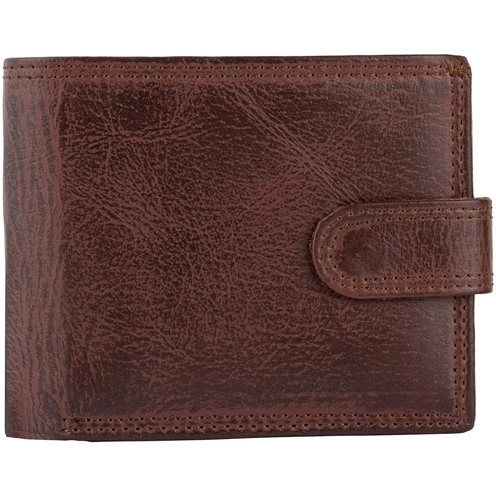 Men's Billfold Woven Leather RFID Protected Wallet