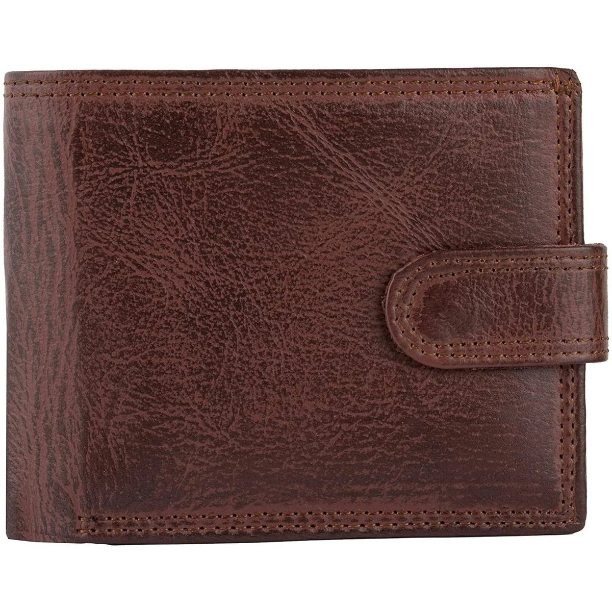 Men's Billfold Woven Leather RFID Protected Wallet