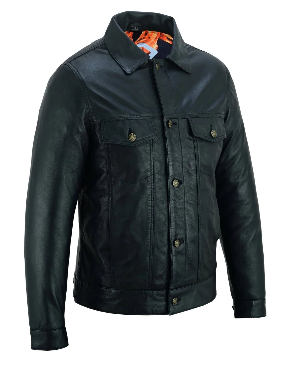 Best Men's Leather Jackets  Black Napa Trucker by Gallanto
