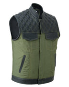 Biker Vest for Men in Leather, Denim and Camo Styles