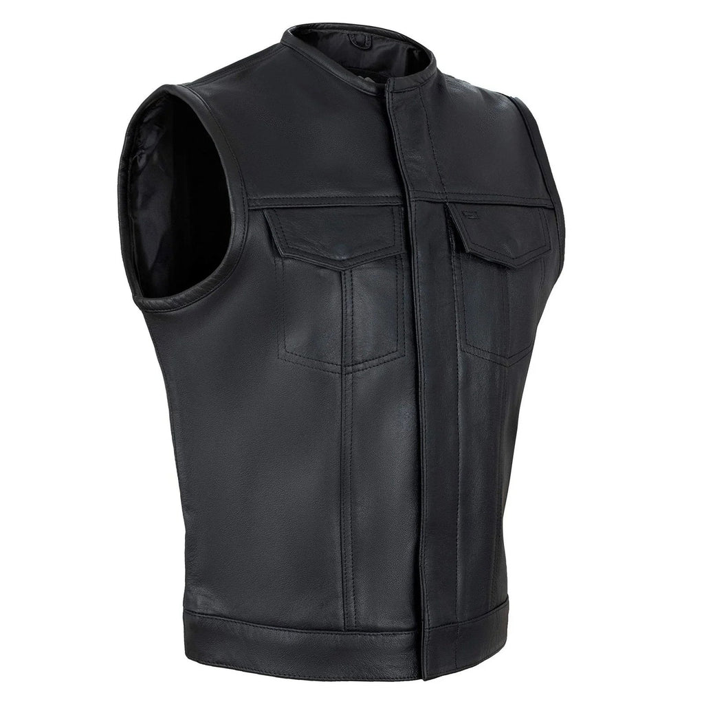 Biker Vest for Men in Leather, Denim and Camo Styles