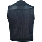 Biker Vest for Men in Leather, Denim and Camo Styles