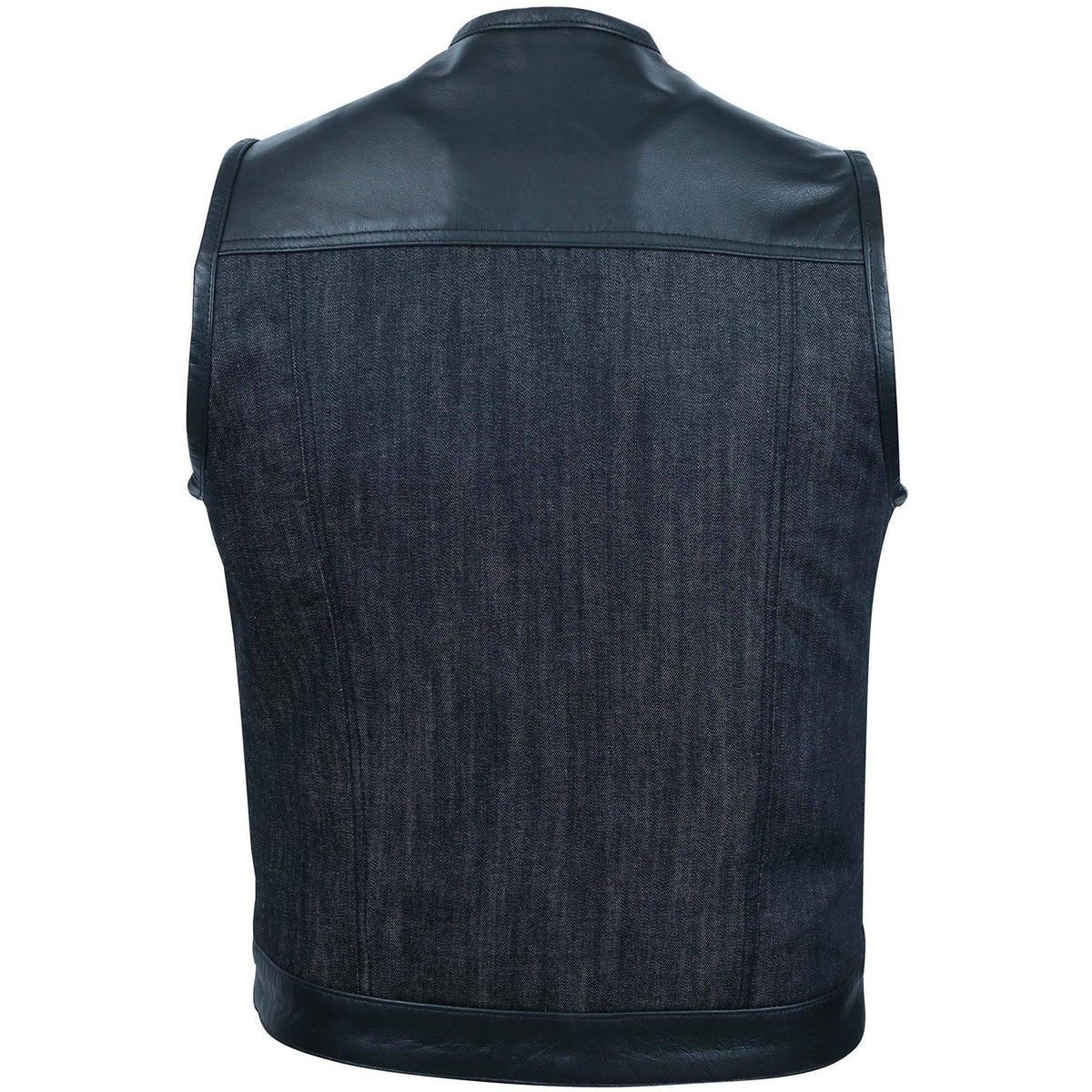Biker Vest for Men in Leather, Denim and Camo Styles