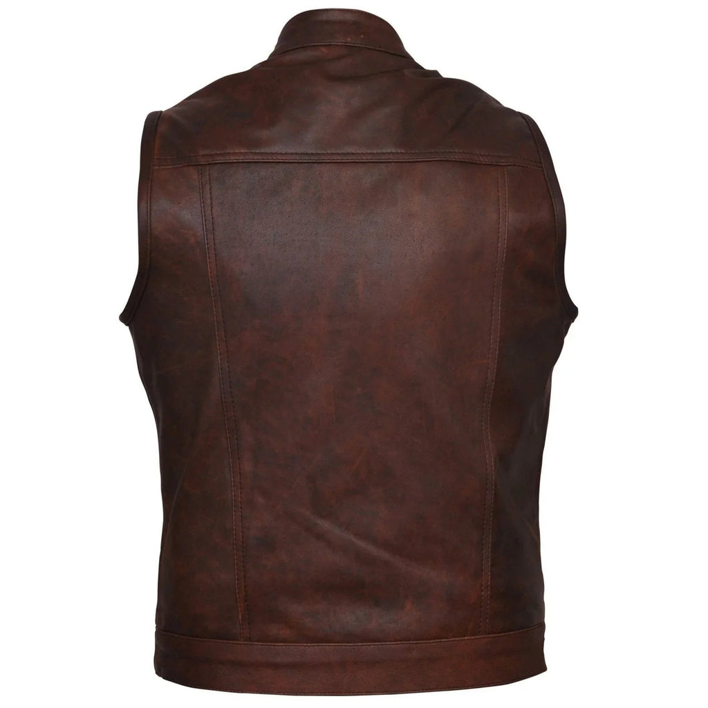 Biker Vest for Men in Leather, Denim and Camo Styles