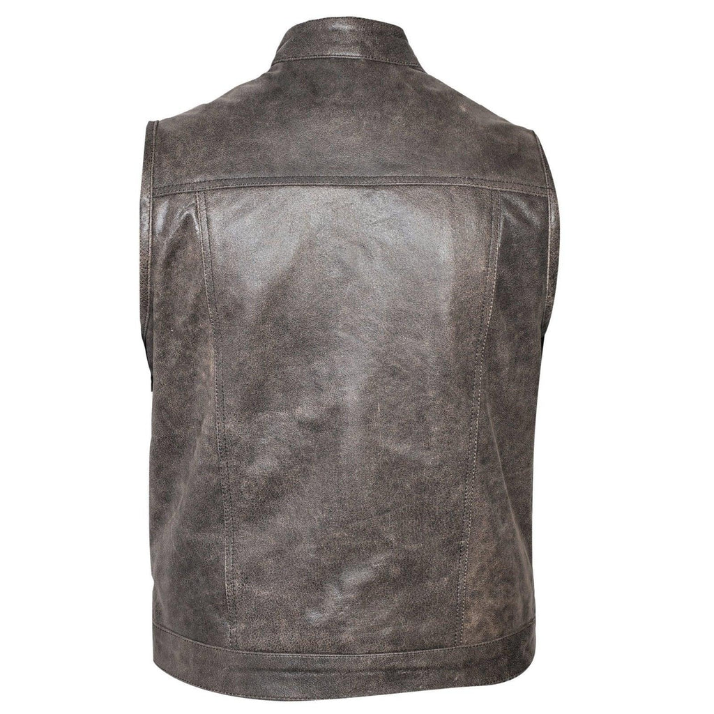 Biker Vest for Men in Leather, Denim and Camo Styles