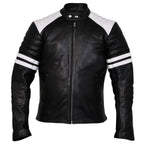 Mens Leather Moto Jacket – Fight Club-Inspired Design