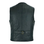 Mens Biker Vest in Classic Soft Leather and Suede Styles