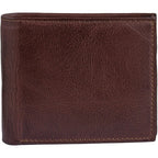 Slim RFID Protected Cowhide Leather Billfold Wallet Mens