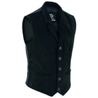Leather Mens Dress Vest in Sheepskin and Goat Suede