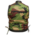 Biker Vest for Men in Leather, Denim and Camo Styles