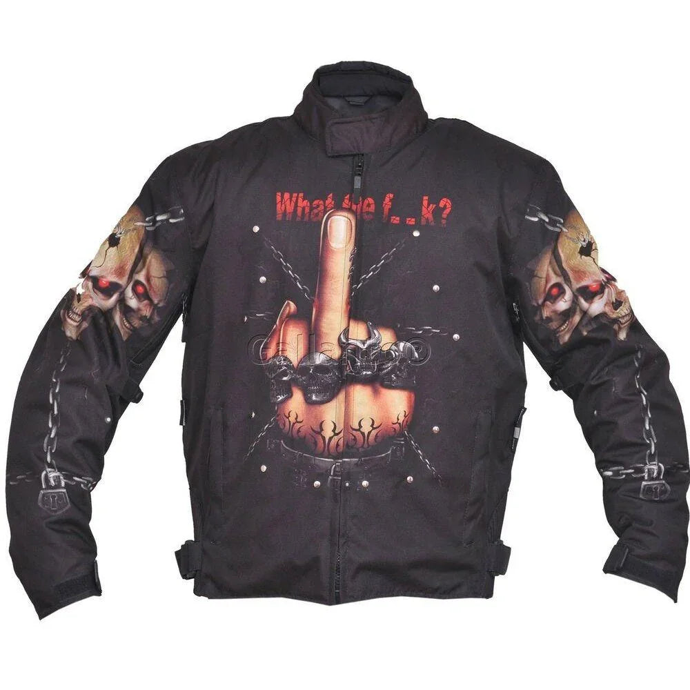 Skull Design Premium Cordura Motorbike Jackets for Men