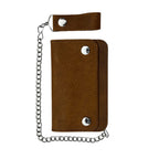 Chain Wallet for Men with Full-Grain Leather and Steel Chain