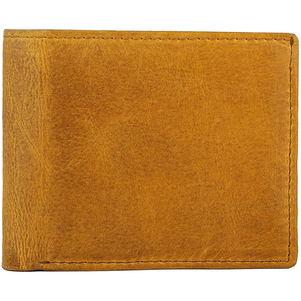 Genuine Cowhide Leather RFID Bifold Mens Wallet Designer