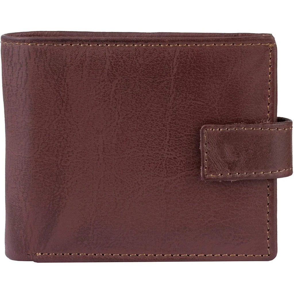 Men's Leather Wallets With Woven Trifold RFID Design