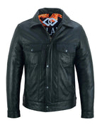 Best Men's Leather Jackets  Black Napa Trucker by Gallanto
