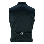 Leather Mens Dress Vest in Sheepskin and Goat Suede