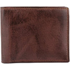 Genuine Cowhide Leather RFID Bifold Mens Wallet Designer