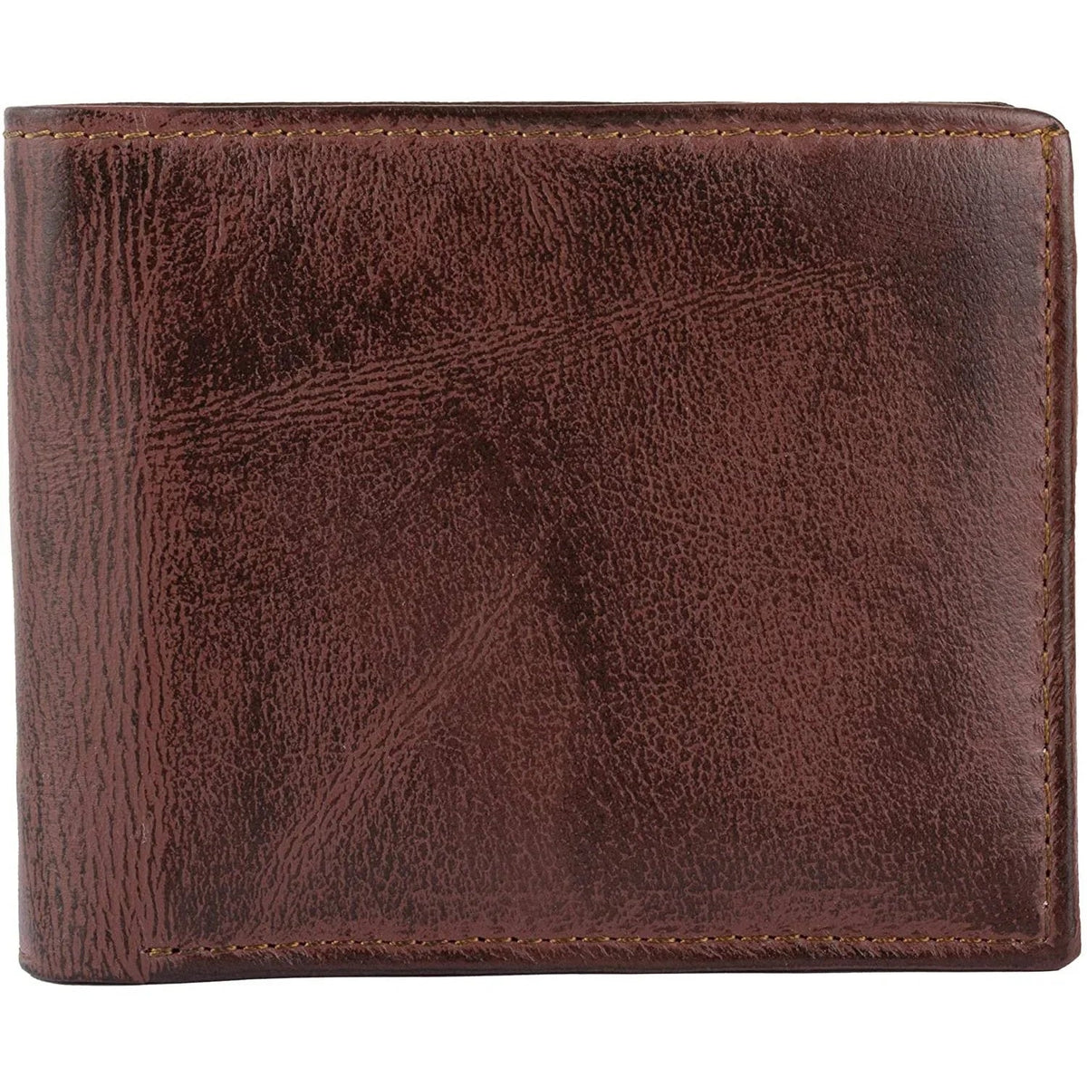 Genuine Cowhide Leather RFID Bifold Mens Wallet Designer