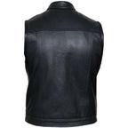 Biker Vest for Men in Leather, Denim and Camo Styles