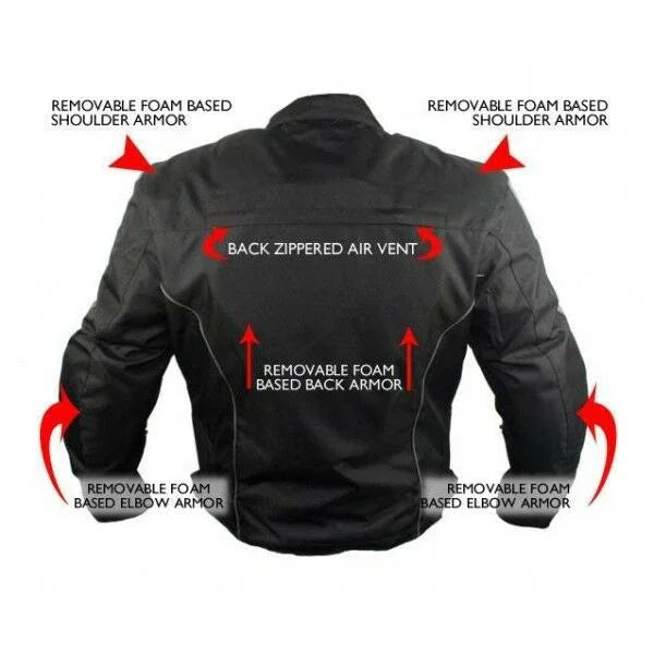 Textile Motorcycle Clothing – Lightweight CE Armoured Riding Jacket