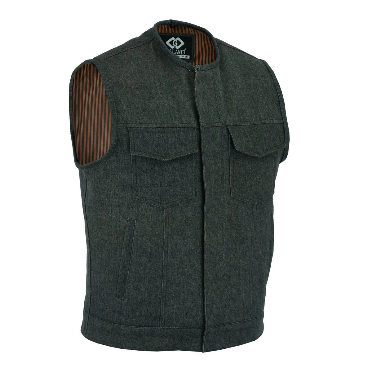 Biker Vest for Men in Leather, Denim and Camo Styles