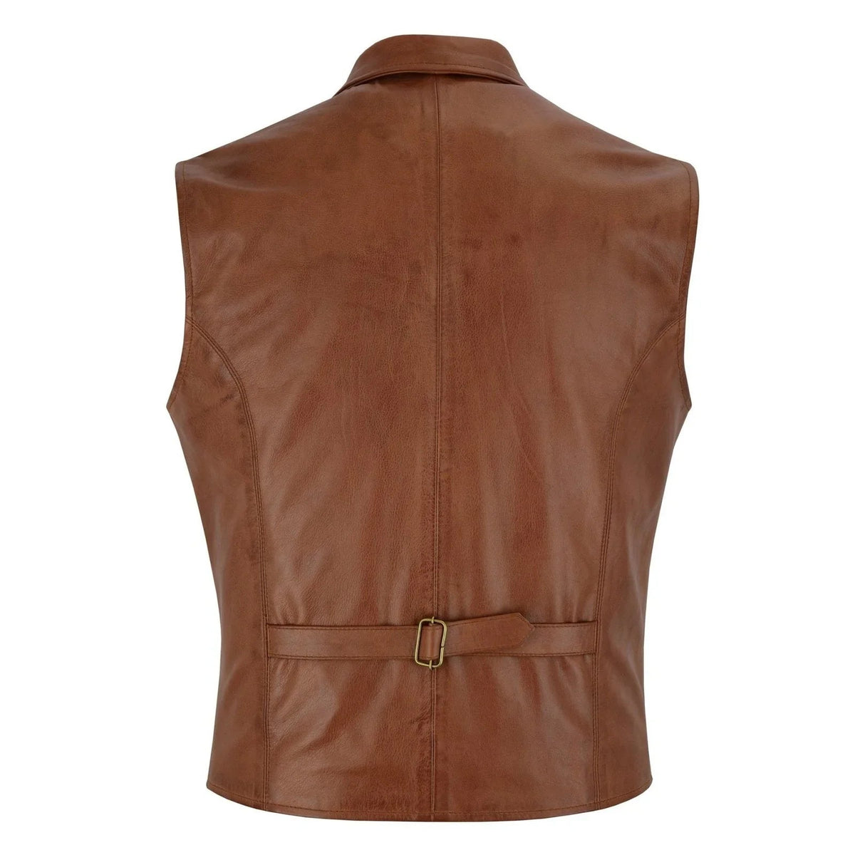 Leather Mens Dress Vest in Sheepskin and Goat Suede
