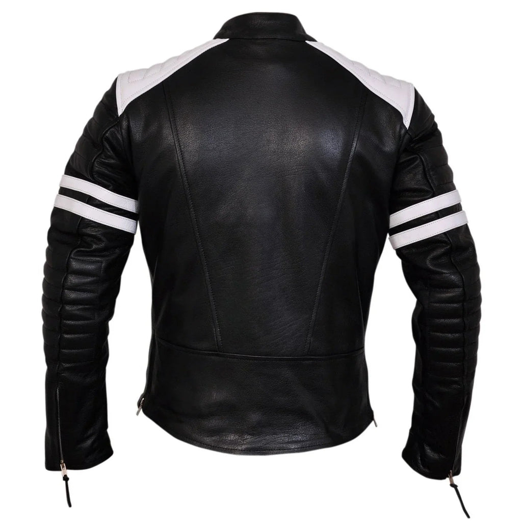 Mens Leather Moto Jacket – Fight Club-Inspired Design