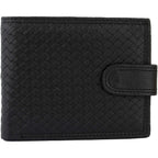 Men's Billfold Woven Leather RFID Protected Wallet