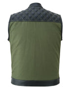 Biker Vest for Men in Leather, Denim and Camo Styles