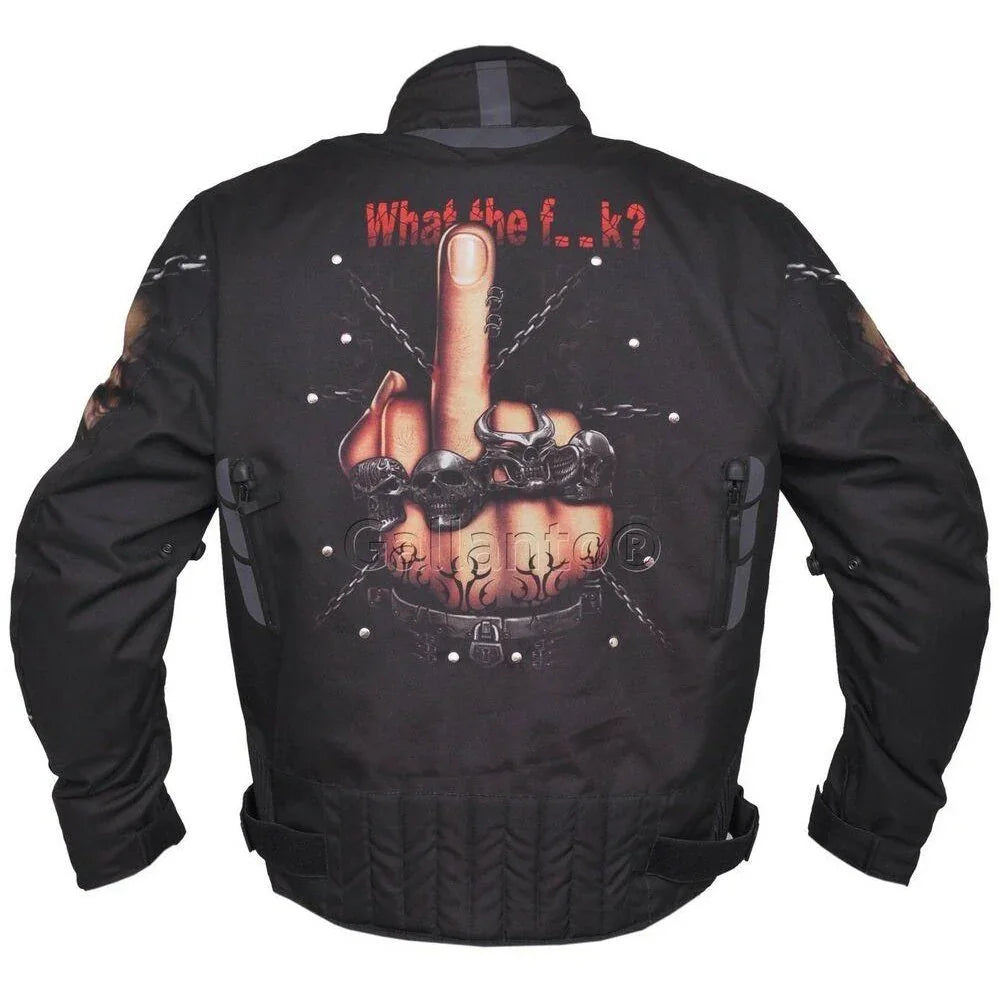 Skull Design Premium Cordura Motorbike Jackets for Men