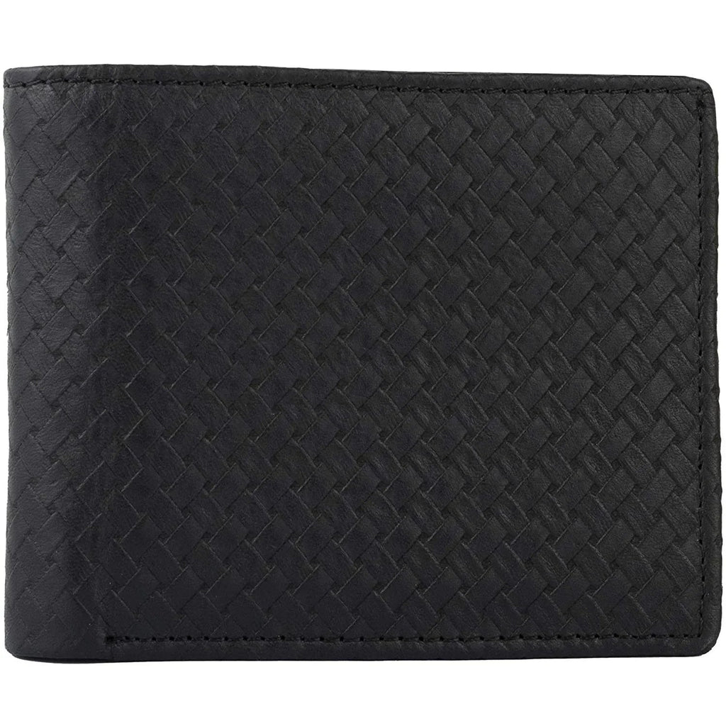 Genuine Cowhide Leather RFID Bifold Mens Wallet Designer