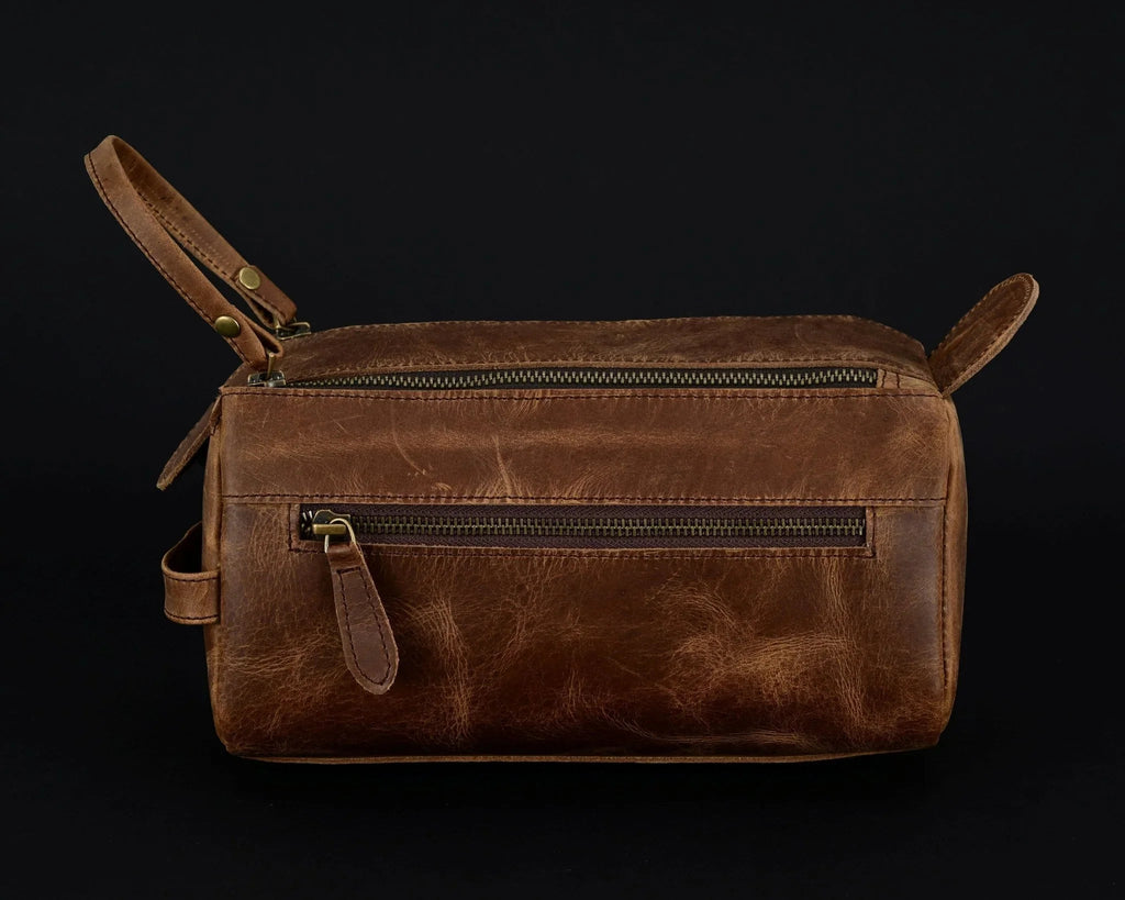 Mens Toiletry Bag Travel Dopp Kit with Spacious Zip Storage