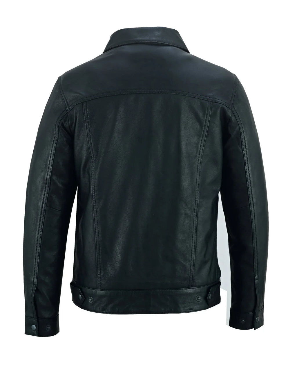 Best Men's Leather Jackets  Black Napa Trucker by Gallanto