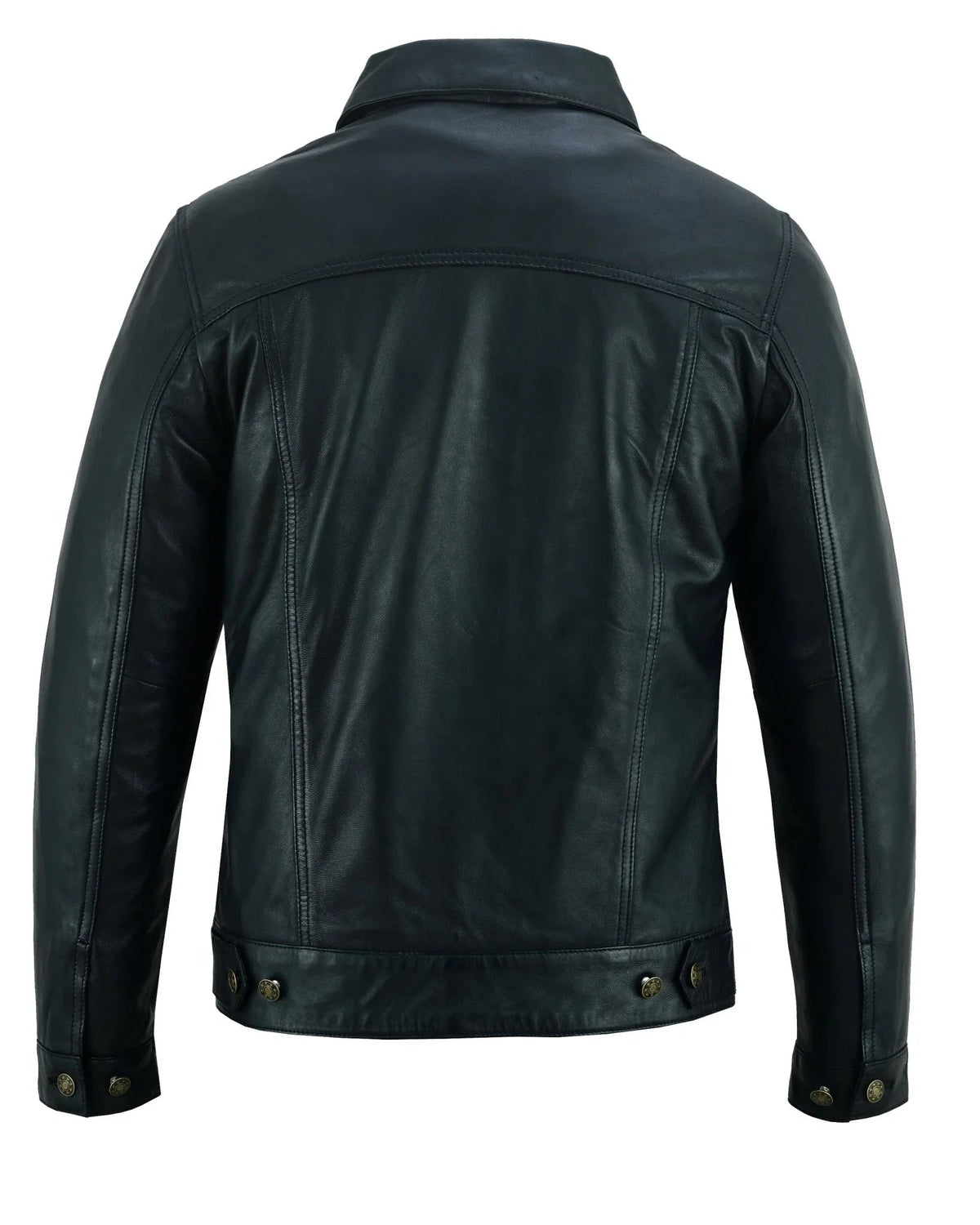 Best Men's Leather Jackets  Black Napa Trucker by Gallanto