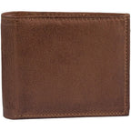 Slim RFID Protected Cowhide Leather Billfold Wallet Mens