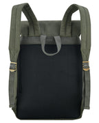 Canvas Travel Backpack Men with Leather Trim and Laptop Compartment