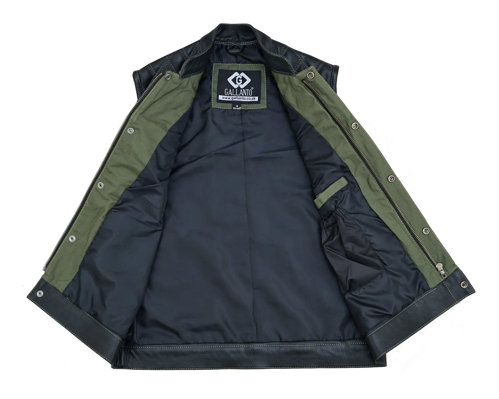 Biker Vest for Men in Leather, Denim and Camo Styles